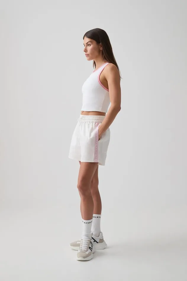 Aje Shorts Relaxed Logo Tape Short 603 White 8211 Women
