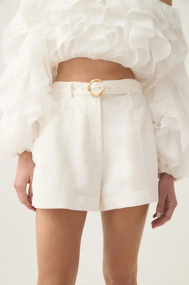 Aje Shorts Samira Short Ivory 8211 Women Aje Shorts Samira Short Ivory 8211 Women