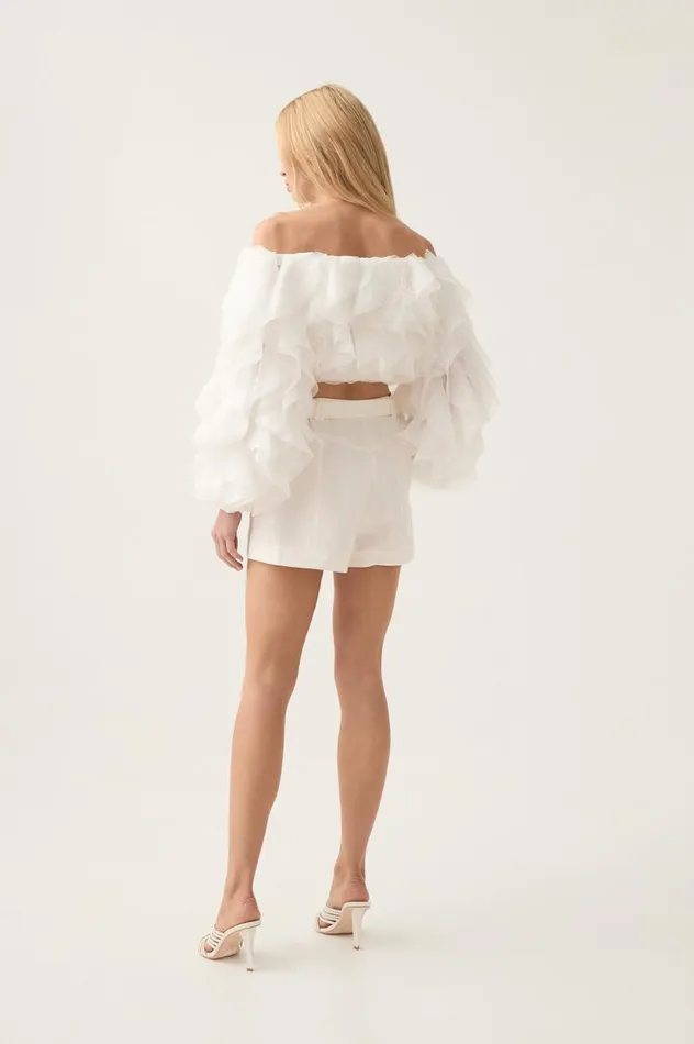Aje Shorts Samira Short Ivory 8211 Women Aje Shorts Samira Short Ivory 8211 Women