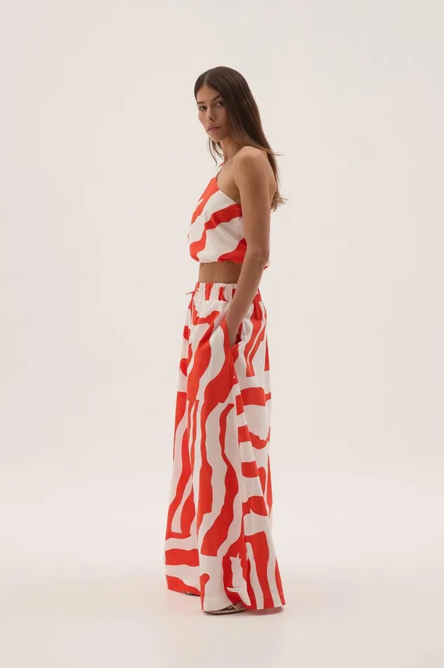 Aje Skirts Airlie Maxi Skirt Coral Zebra 8211 Women Aje Skirts Airlie Maxi Skirt Coral Zebra 8211 Women