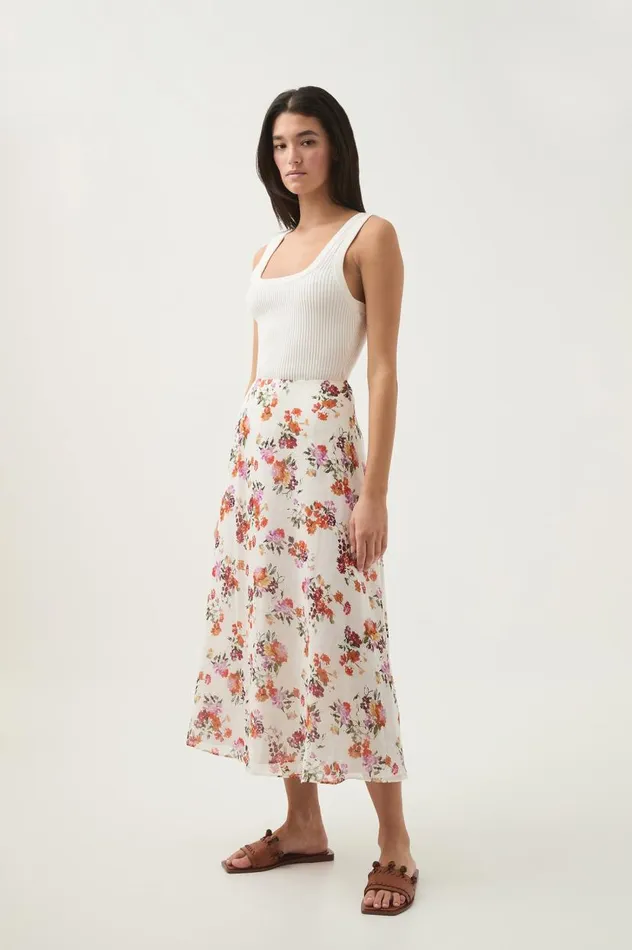 Aje Skirts Cyma Circular Midi Skirt Flora Natura 8211 Women