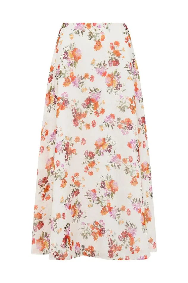 Aje Skirts Cyma Circular Midi Skirt Flora Natura 8211 Women Aje Skirts Cyma Circular Midi Skirt Flora Natura 8211 Women