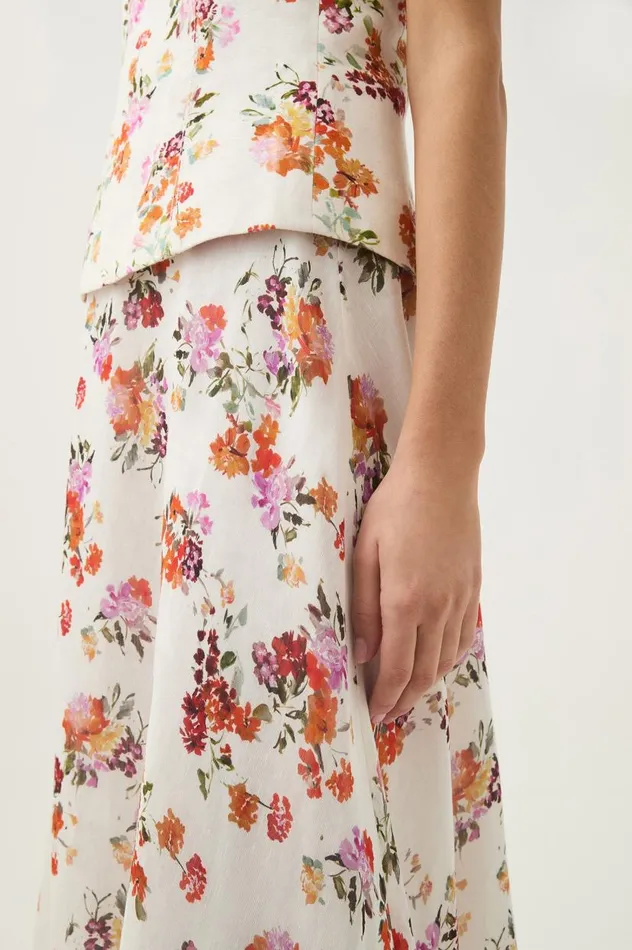 Aje Skirts Cyma Circular Midi Skirt Flora Natura 8211 Women Aje Skirts Cyma Circular Midi Skirt Flora Natura 8211 Women