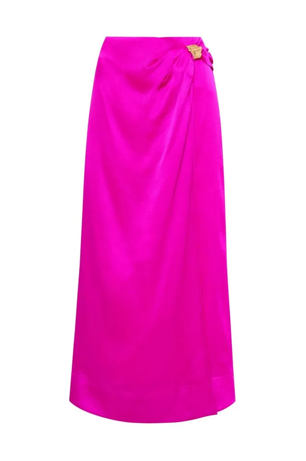 Aje Skirts Foundation Midi Skirt Deep Magenta 8211 Women Aje Skirts Foundation Midi Skirt Deep Magenta 8211 Women