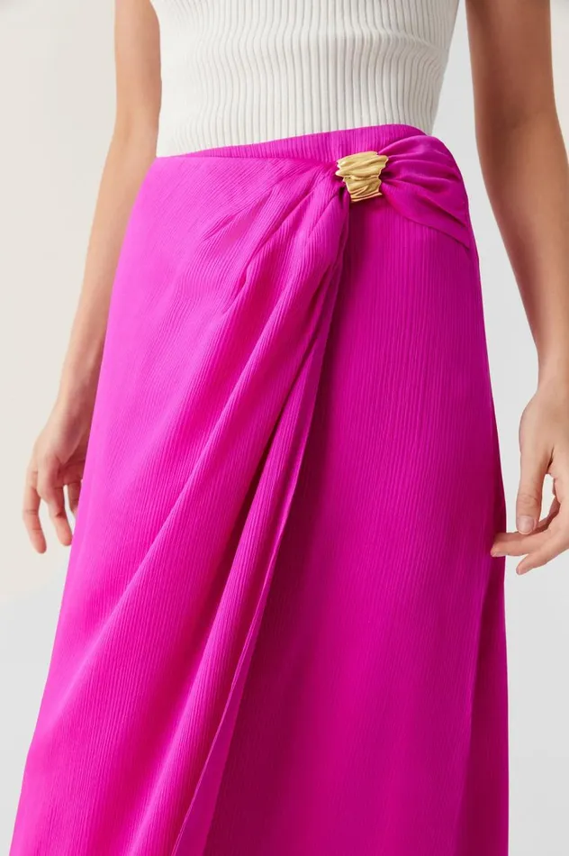 Aje Skirts Foundation Midi Skirt Deep Magenta 8211 Women Aje Skirts Foundation Midi Skirt Deep Magenta 8211 Women