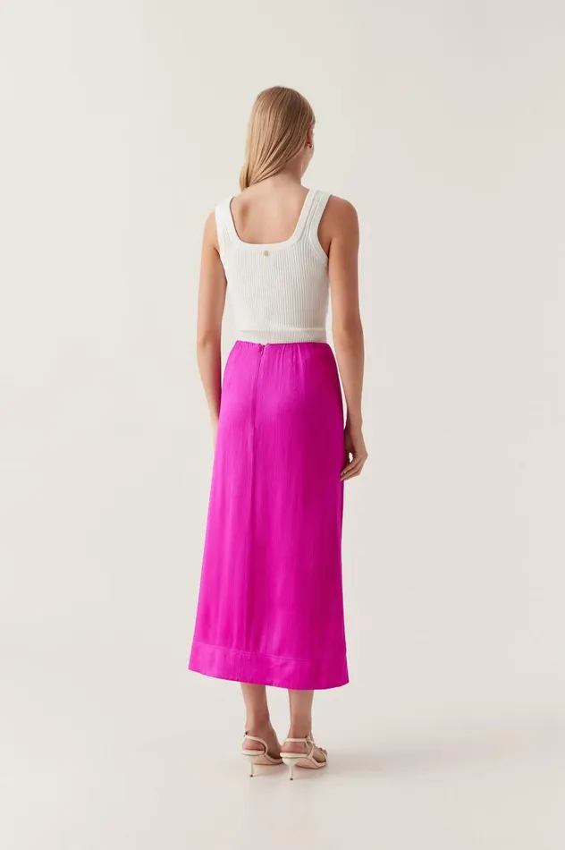 Aje Skirts Foundation Midi Skirt Deep Magenta 8211 Women Aje Skirts Foundation Midi Skirt Deep Magenta 8211 Women