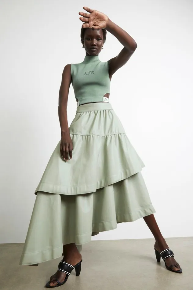 Aje Skirts Idyllic Skirt Dusty Sage 8211 Women