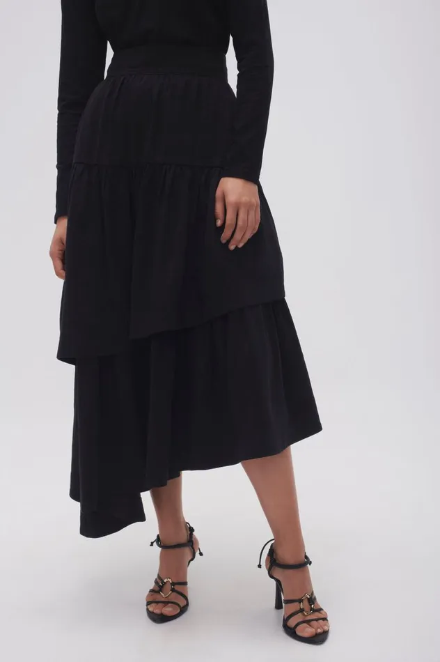 Aje Skirts Interlace Midi Skirt Black 8211 Women Aje Skirts Interlace Midi Skirt Black 8211 Women
