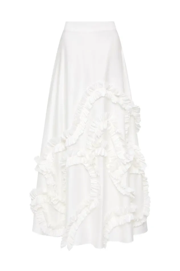 Aje Skirts Kendra Frill Maxi Skirt Ivory 8211 Women Aje Skirts Kendra Frill Maxi Skirt Ivory 8211 Women