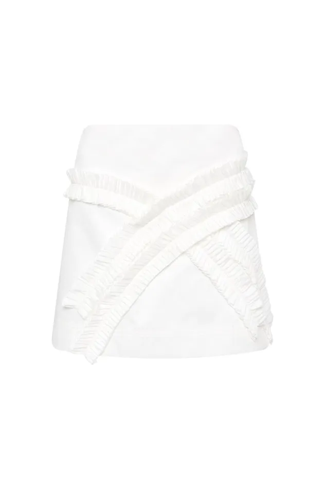 Aje Skirts Kendra Frill Mini Skirt Ivory 8211 Women Aje Skirts Kendra Frill Mini Skirt Ivory 8211 Women