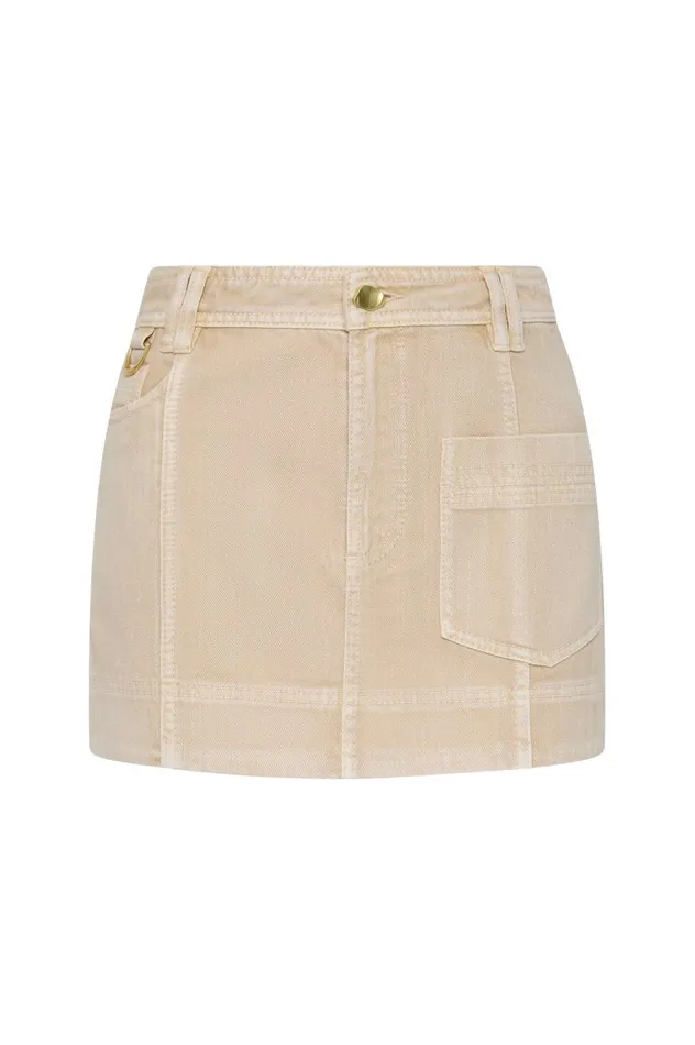 Aje Skirts Kya Contrast Denim Micro Skirt Sand Storm Wash 8211 Women Aje Skirts Kya Contrast Denim Micro Skirt Sand Storm Wash 8211 Women