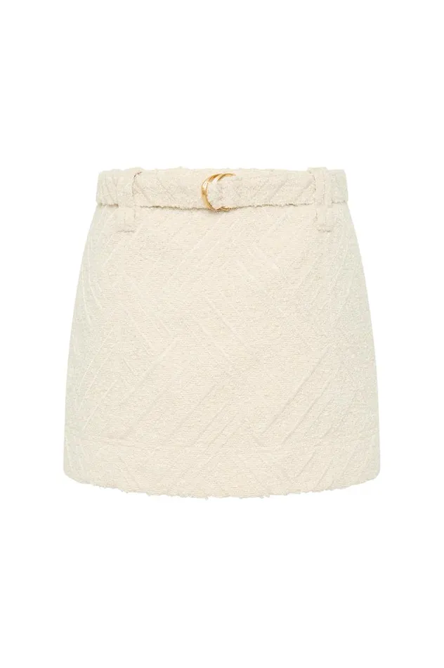 Aje Skirts Tectonic Jacquard Mini Skirt Cream 8211 Women Aje Skirts Tectonic Jacquard Mini Skirt Cream 8211 Women