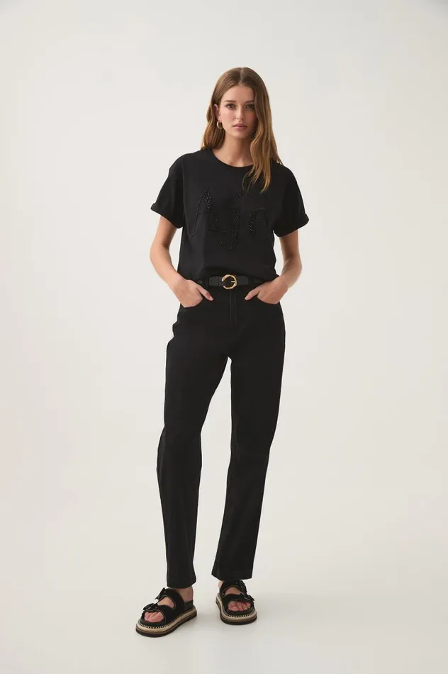 Aje Tees Constellation Logo Tee Blackblack 8211 Women Aje Tees Constellation Logo Tee Blackblack 8211 Women