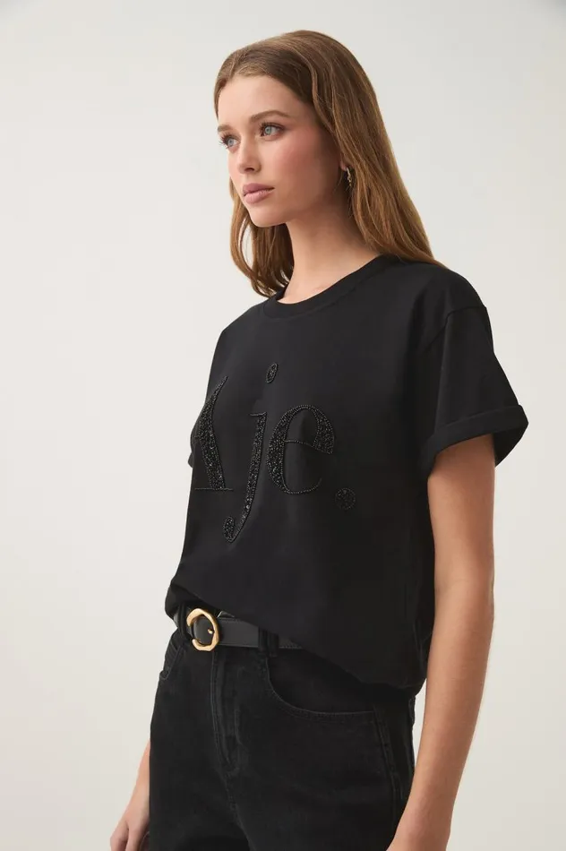 Aje Tees Constellation Logo Tee Blackblack 8211 Women Aje Tees Constellation Logo Tee Blackblack 8211 Women
