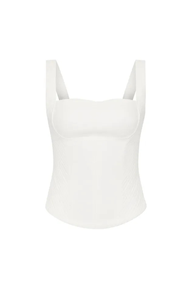 Aje Tops Clover Corded Top Ivory 8211 Women Aje Tops Clover Corded Top Ivory 8211 Women