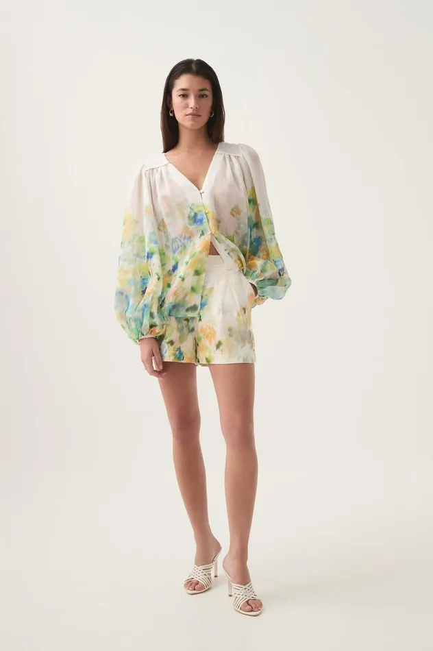 Aje Tops Dreamscape Blouse Floral Haze 8211 Women Aje Tops Dreamscape Blouse Floral Haze 8211 Women