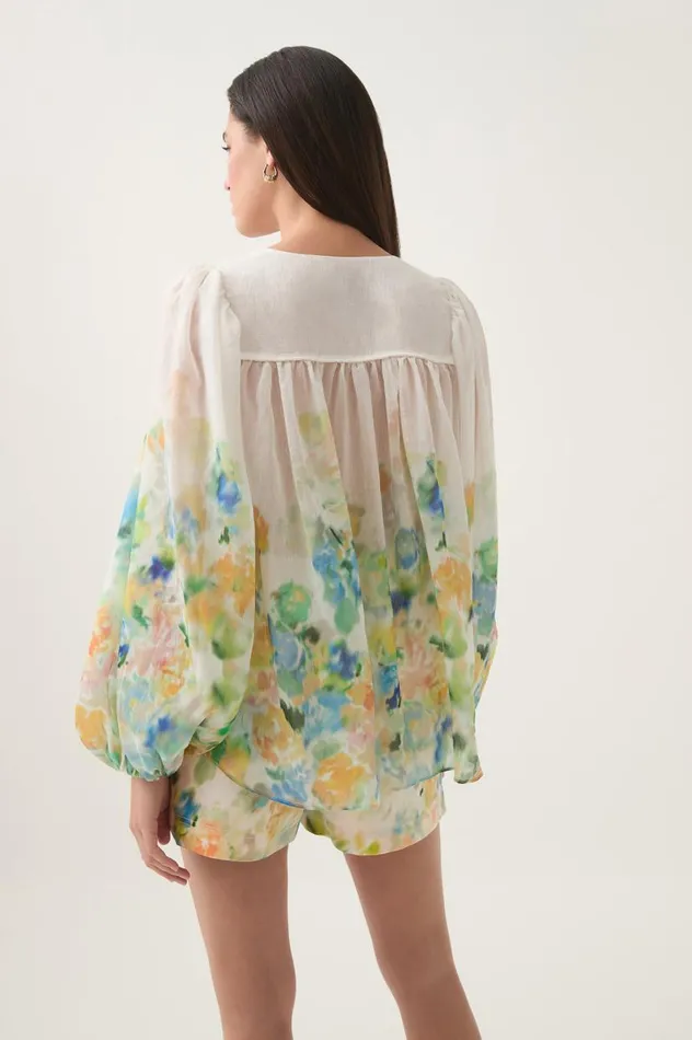 Aje Tops Dreamscape Blouse Floral Haze 8211 Women Aje Tops Dreamscape Blouse Floral Haze 8211 Women