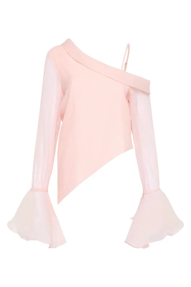 Aje Tops Edith Draped Top Blush Pink 8211 Women Aje Tops Edith Draped Top Blush Pink 8211 Women