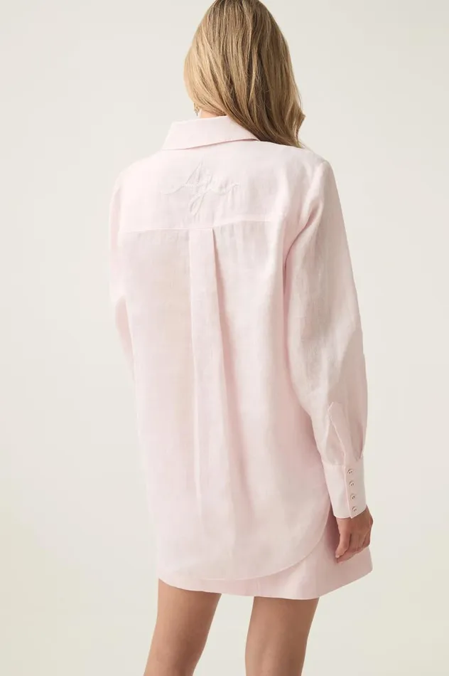 Aje Tops Neoma Pocketed Shirt Pastel Pink 8211 Women Aje Tops Neoma Pocketed Shirt Pastel Pink 8211 Women