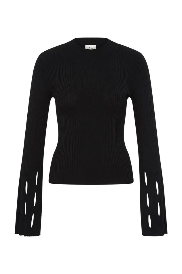 Aje Tops Resolution Knit Top Black 8211 Women