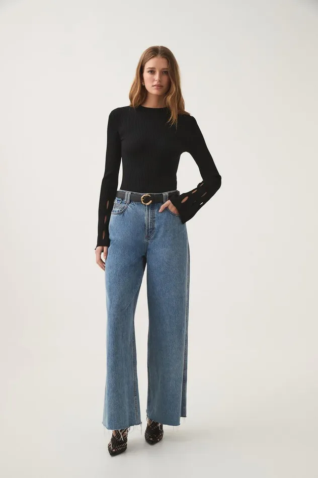 Aje Tops Resolution Knit Top Black 8211 Women