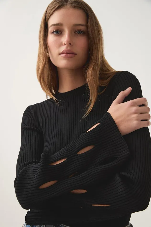 Aje Tops Resolution Knit Top Black 8211 Women