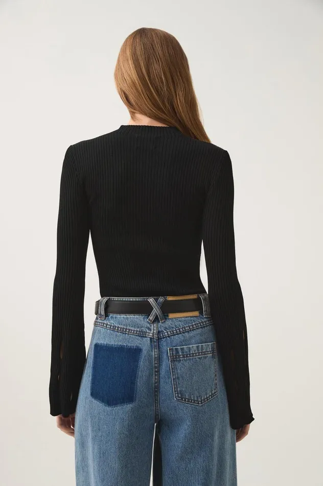 Aje Tops Resolution Knit Top Black 8211 Women