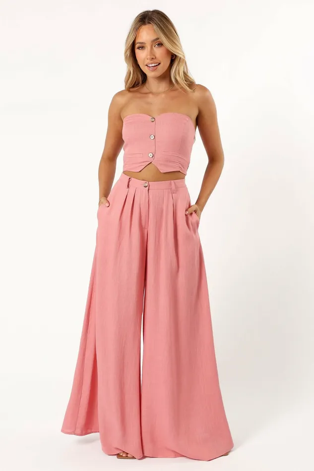Alexandra Pant Set Pink Women Matching Sets Petal and Pup