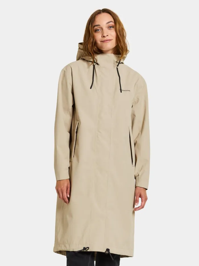 Alice Parka Long Clay Beige Women Didriksons Spring Jackets