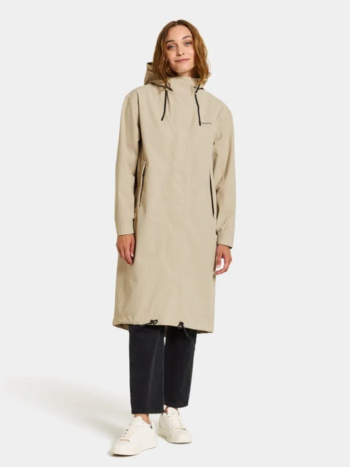 Alice Parka Long Clay Beige Women Didriksons Spring Jackets