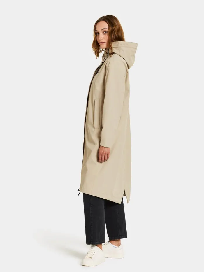 Alice Parka Long Clay Beige Women Didriksons Spring Jackets