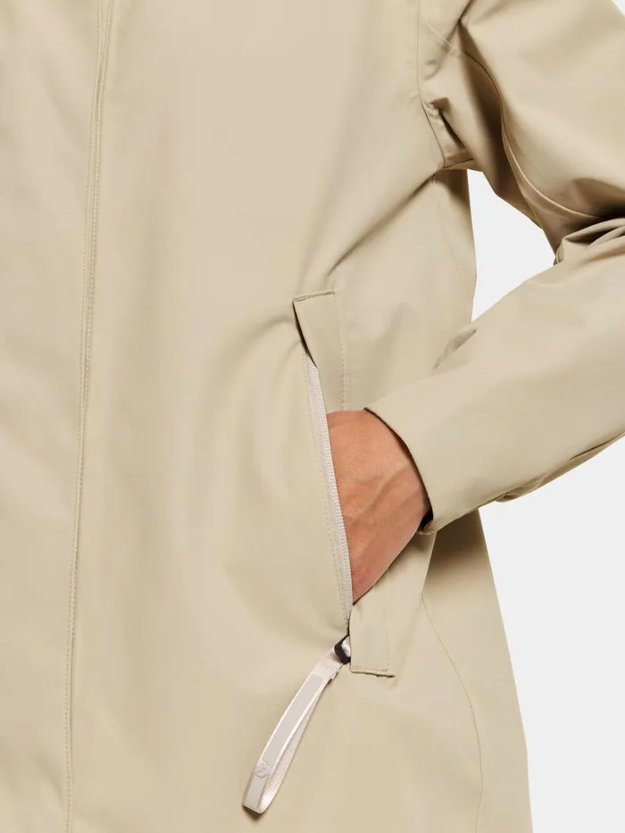 Alice Parka Long Clay Beige Women Didriksons Spring Jackets