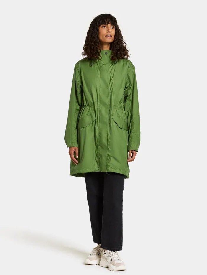 Amell Parka Velvet Green Women Didriksons Spring Jackets