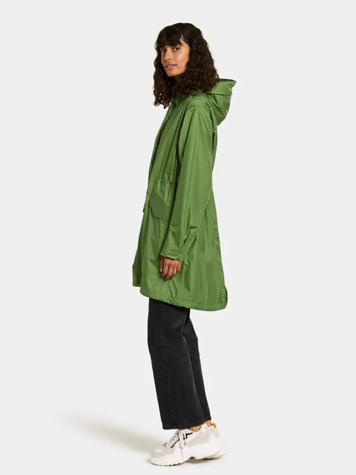 Amell Parka Velvet Green Women Didriksons Spring Jackets