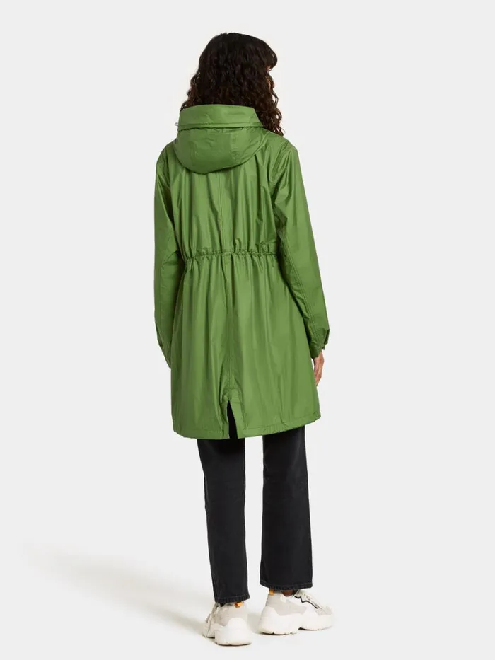 Amell Parka Velvet Green Women Didriksons Spring Jackets