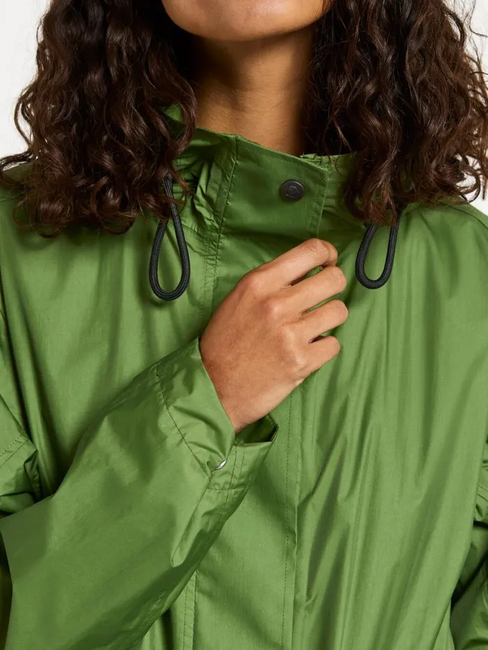 Amell Parka Velvet Green Women Didriksons Spring Jackets