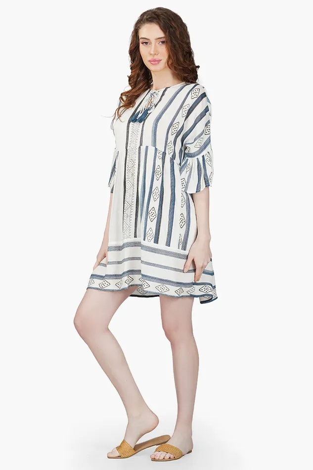 America and Beyond Dresses Women Gianna Striped Short Dress