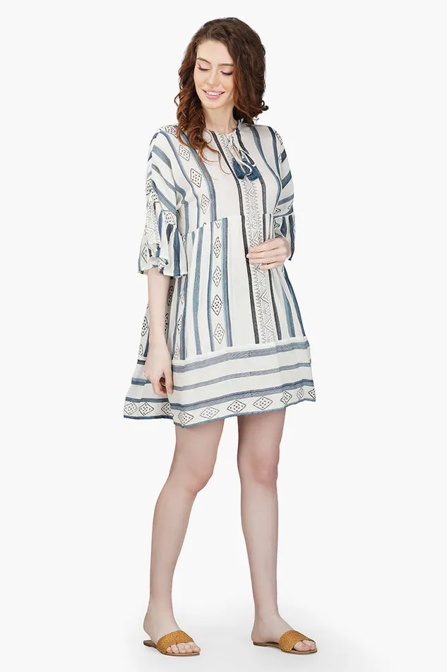 America and Beyond Dresses Women Gianna Striped Short Dress