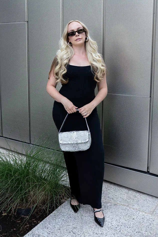 America and Beyond Ivory Petal Frostwork Shoulder Bag Women Shoulder Bags