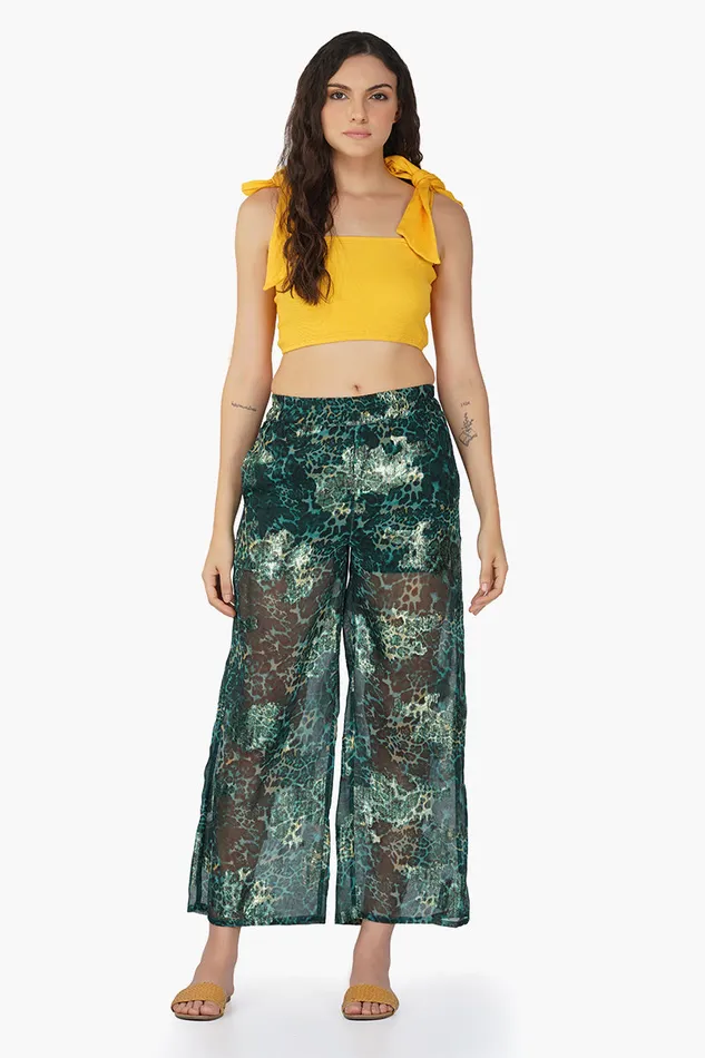 America and Beyond Nevada Tiger Lurex Beach Pants Women Pants
