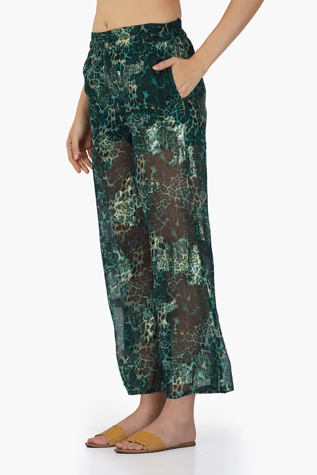 America and Beyond Nevada Tiger Lurex Beach Pants Women Pants
