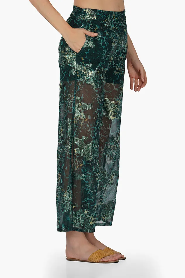 America and Beyond Nevada Tiger Lurex Beach Pants Women Pants