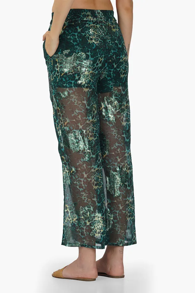 America and Beyond Nevada Tiger Lurex Beach Pants Women Pants