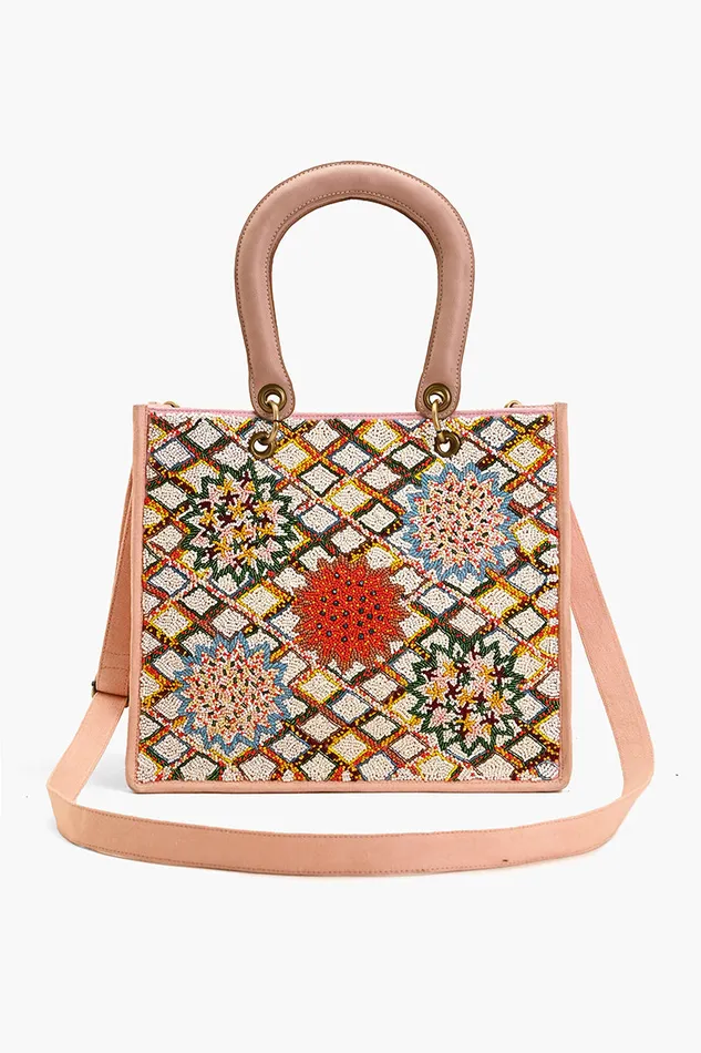 America and Beyond Petals in the Waffle Grove Tote Women Totes