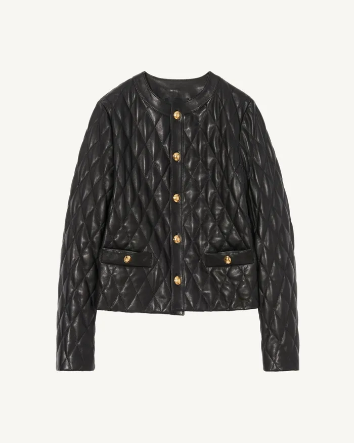 AMY LEATHER JACKET Black Women Nili Lotan Jackets and Blazers