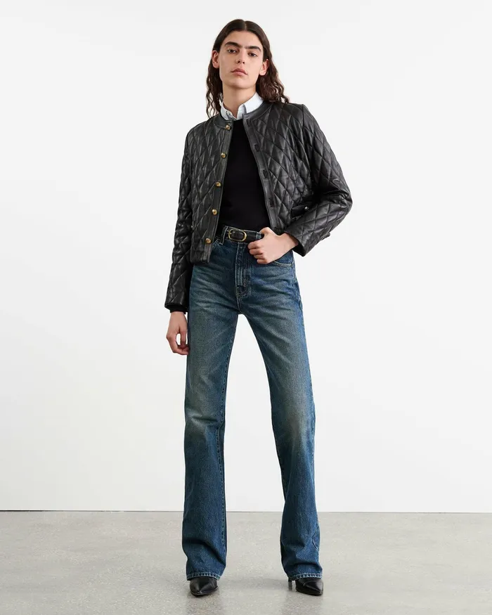 AMY LEATHER JACKET Black Women Nili Lotan Jackets and Blazers