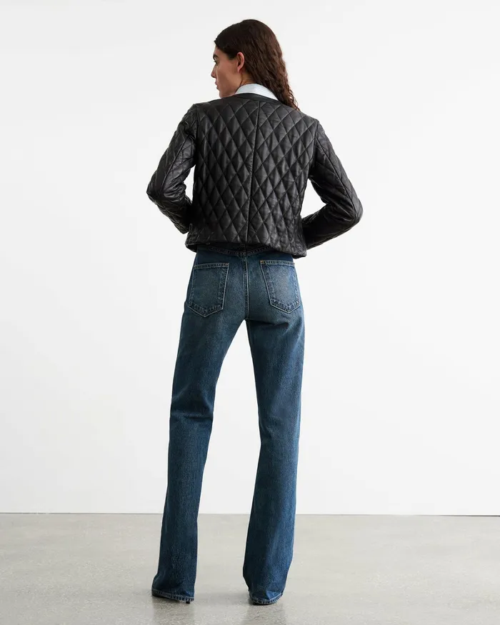 AMY LEATHER JACKET Black Women Nili Lotan Jackets and Blazers