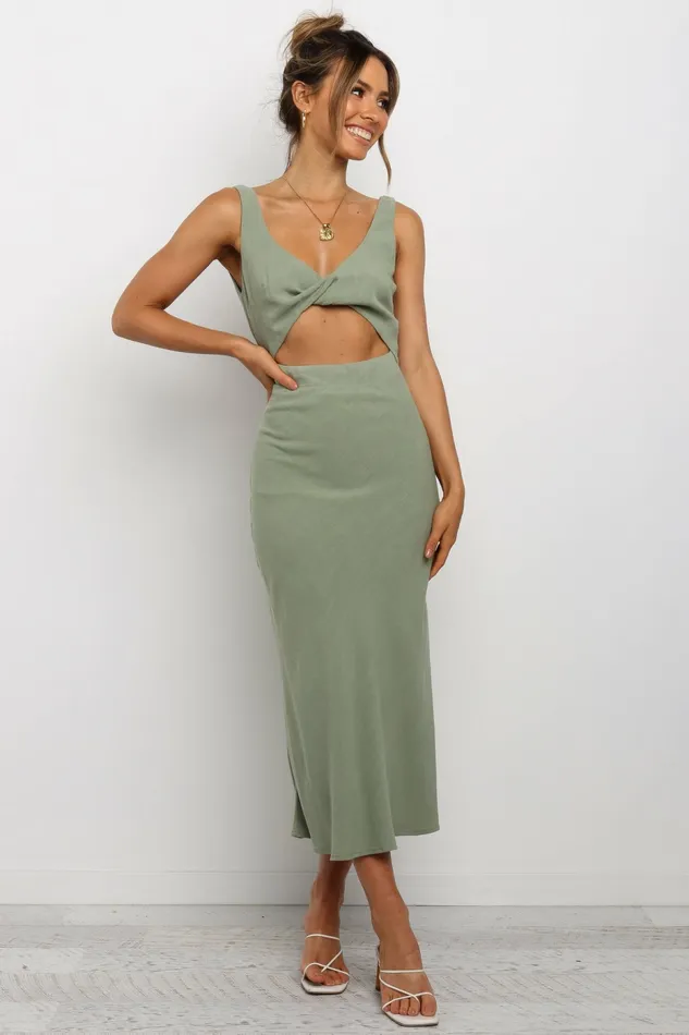 Apollo Dress Olive Women Event Dresses Petal and Pup