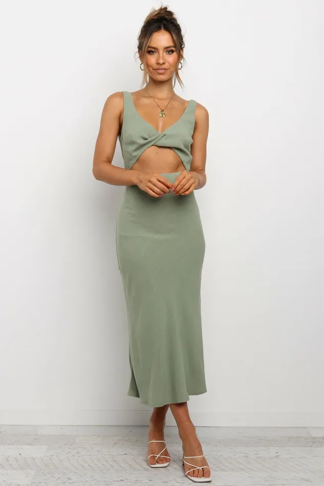 Apollo Dress Olive Women Event Dresses Petal and Pup