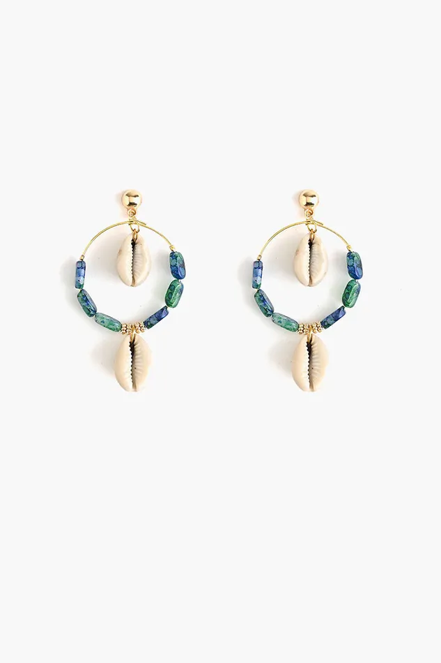 Aqua Shore Charms Earrings Women Earrings America and Beyond